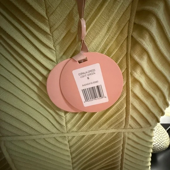 Alexis Pale Yellow Midi Dress with Square Neck - Picture 6 of 7